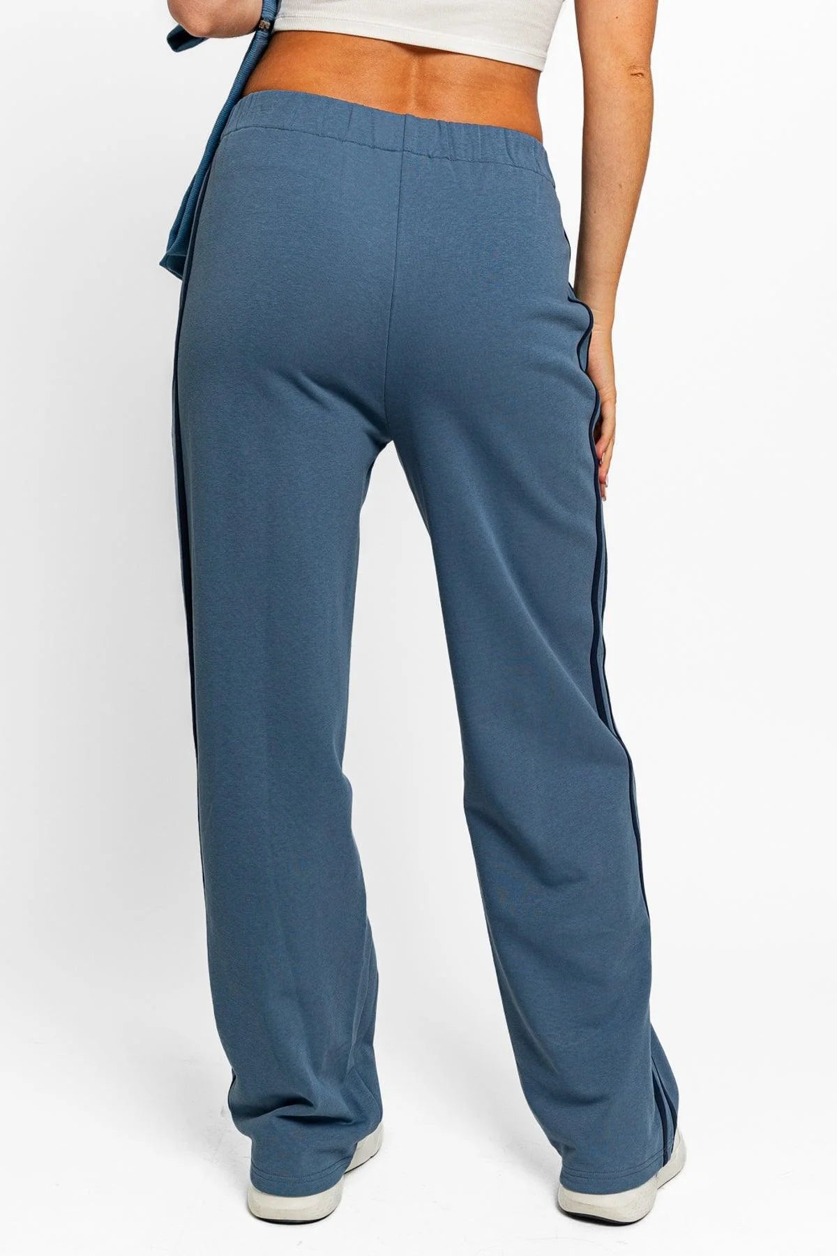 High Waisted Side Stripes Straight Track Sweatpants - ShopStyleEdit #