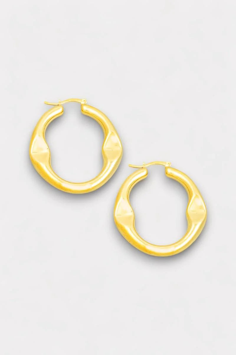 Circle Cutout Latch Hoop Elegant Earrings - ShopStyleEdit #