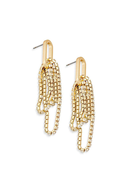 Gold Plated Crystal Dangle Earrings - ShopStyleEdit #