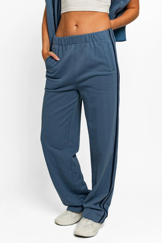 High Waisted Side Stripes Straight Track Sweatpants - ShopStyleEdit #