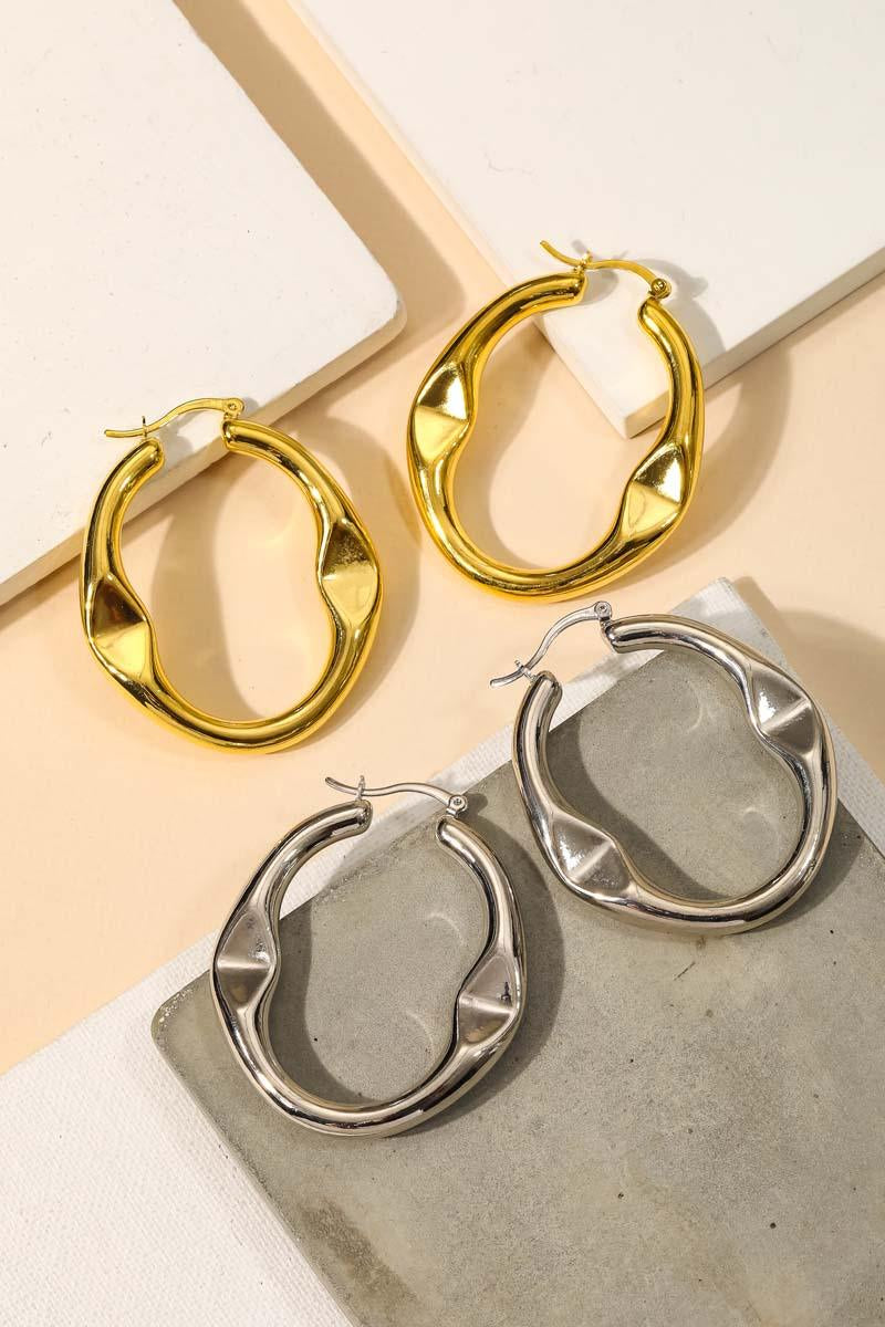 Circle Cutout Latch Hoop Elegant Earrings - ShopStyleEdit #