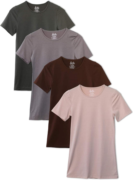 Women'S 4-Pack Crewneck T-Shirt Base Layer - ShopStyleEdit #